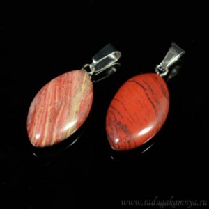 Кулон Рис 14*24мм из яшмы красной