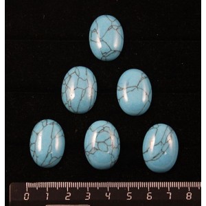 Бирюза (иск.), кабошон овал 25х18мм