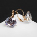 Серьги со стразами "Большой сапфир" в наклоне, d=1,6, цвет светло-сиреневый, цвет золотистый Серьги со стразами "Большой сапфир" в наклоне, d=1,6, цвет светло-сиреневый, цвет золотистый