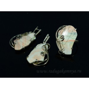 Кольцо и серьги с яшмой