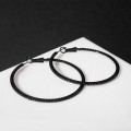 Серьги-кольца "Классика"новая d= 5, цвет чёрный