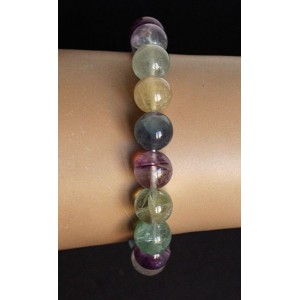 Браслет из флюорита, шарик 10мм