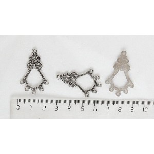 Коннектор "кленовый лист" 5+1+1 петля, цвет ант. серебро