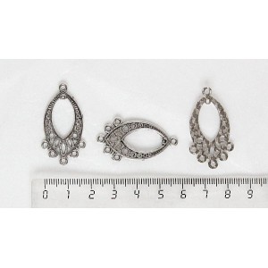 Коннектор "глаз" 5+1+1 петля, цвет ант. серебро