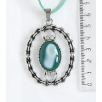 Кулон из агата зеленого (тонировка) 