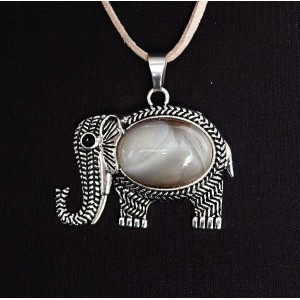 Кулон из агата кофейного (тонировка) 