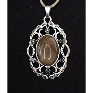 Кулон из агата кофейного (тонировка) 