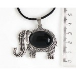 Кулон из агата черного 