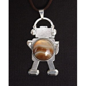 Кулон из агата кофейного (тонировка) 