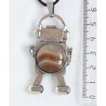 Кулон из агата кофейного (тонировка) 