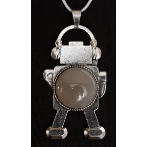 Кулон из агата серого 