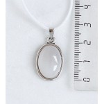 Кулон из агата белого, простой овал 18х13мм