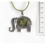 Кулон из змеевика "слон", овал 25х18мм