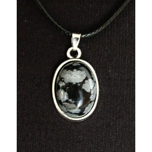 Кулон из обсидиана, овал 18х13мм