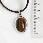 Кулон из тигрового глаза, простой овал 18х13мм