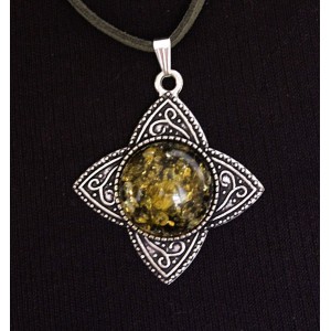 Кулон из янтаря (переплавленый) 