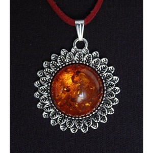 Кулон из янтаря (переплавленый) 