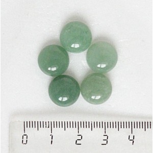 Авантюрин зеленый, кабошон круг 12мм