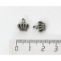 Подвеска "корона", цвет ант. серебро, 11х10мм