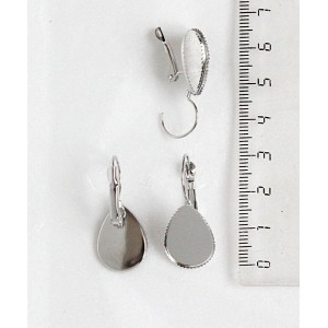 Основа для серег, сеттинг капля 18х13мм, ПАРА