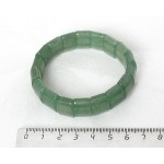 Браслет из авантюрина зеленого, плоские прямоугольные сегменты