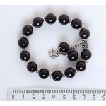 Браслет из граната, шарик 12мм, с подвеской