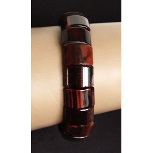 Браслет из бычьего глаза, плоские прямоугольные сегменты