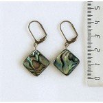 Серьги из гелиотиса, ромб 15мм