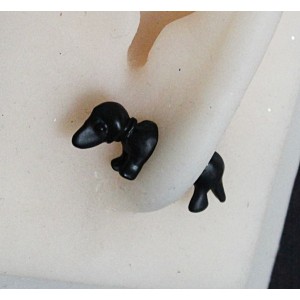 Серьги-пусеты "собачка"