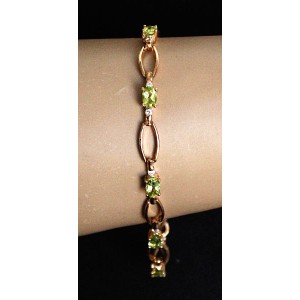 Браслет из хризолита (светлый) "легкий"