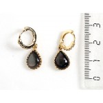 Серьги из перламутра (черный) "капля"