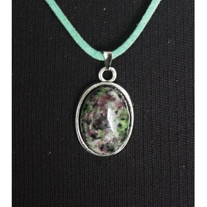 Кулон из цоизита, простой овал 18х13мм