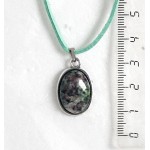 Кулон из цоизита, простой овал 18х13мм