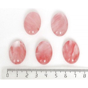 Халцедон розовый, кабошон овал 25х18мм
