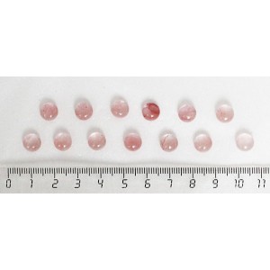 Халцедон розовый, кабошон круг 8мм