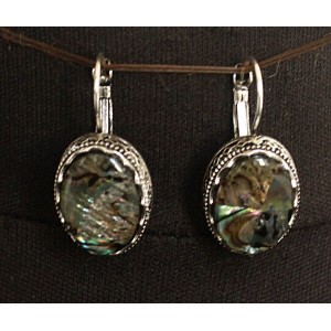 Серьги из гелиотиса, овал 18х13мм, замок петелька