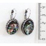 Серьги из гелиотиса, овал 18х13мм, замок петелька