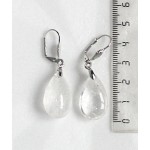 Серьги из горного хрусталя, капля 22х15мм