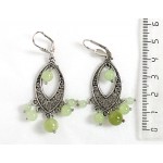 Серьги из оникса, шарик 4-8мм, коннектор "глаз"