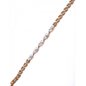 Браслет с хрусталем "маркиза малая"