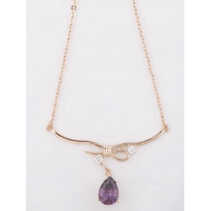 Колье с аметистом (синт.) "аврора"