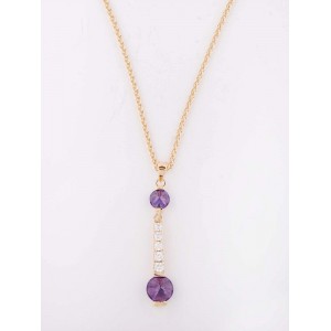Колье с аметистом (синт.) "слеза Афродиты"
