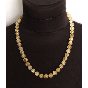 Бусы из цитрина 50см, шарик 9мм