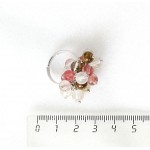 Кольцо с халцедоном "гроздь", шарик 6мм, безразмерное