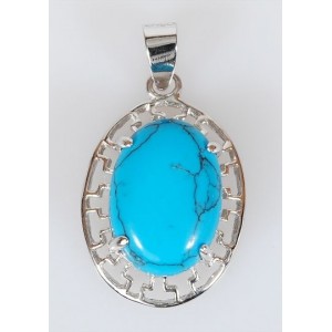 C830 Кулон из бирюзы (имитация) "греческий"