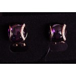 Серьги из аметиста (синт.) "Элана"