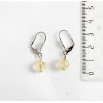 Серьги из цитрина, шарик 9мм