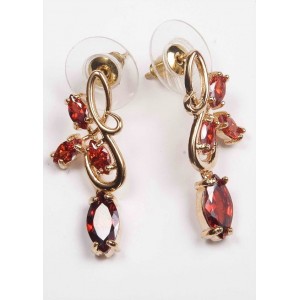 Серьги с гранатом "нерине"