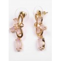 Серьги с розовым кварцем "нерине"