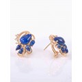Серьги с лазуритом "азалия"